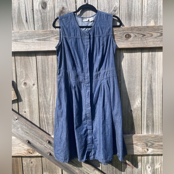 Millenium Dresses & Skirts - Millenium Sleeveless Denim Dress 100 percent cotton Size M